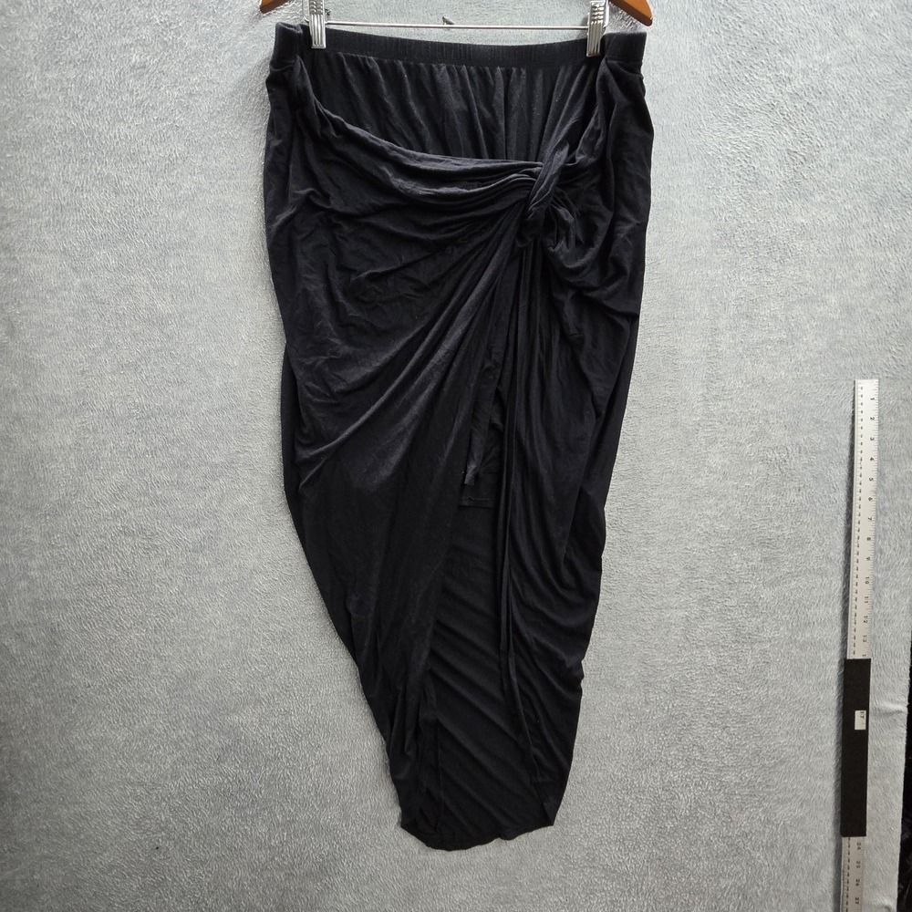 Torrid Women Skirt 2 Black Ruched Draped